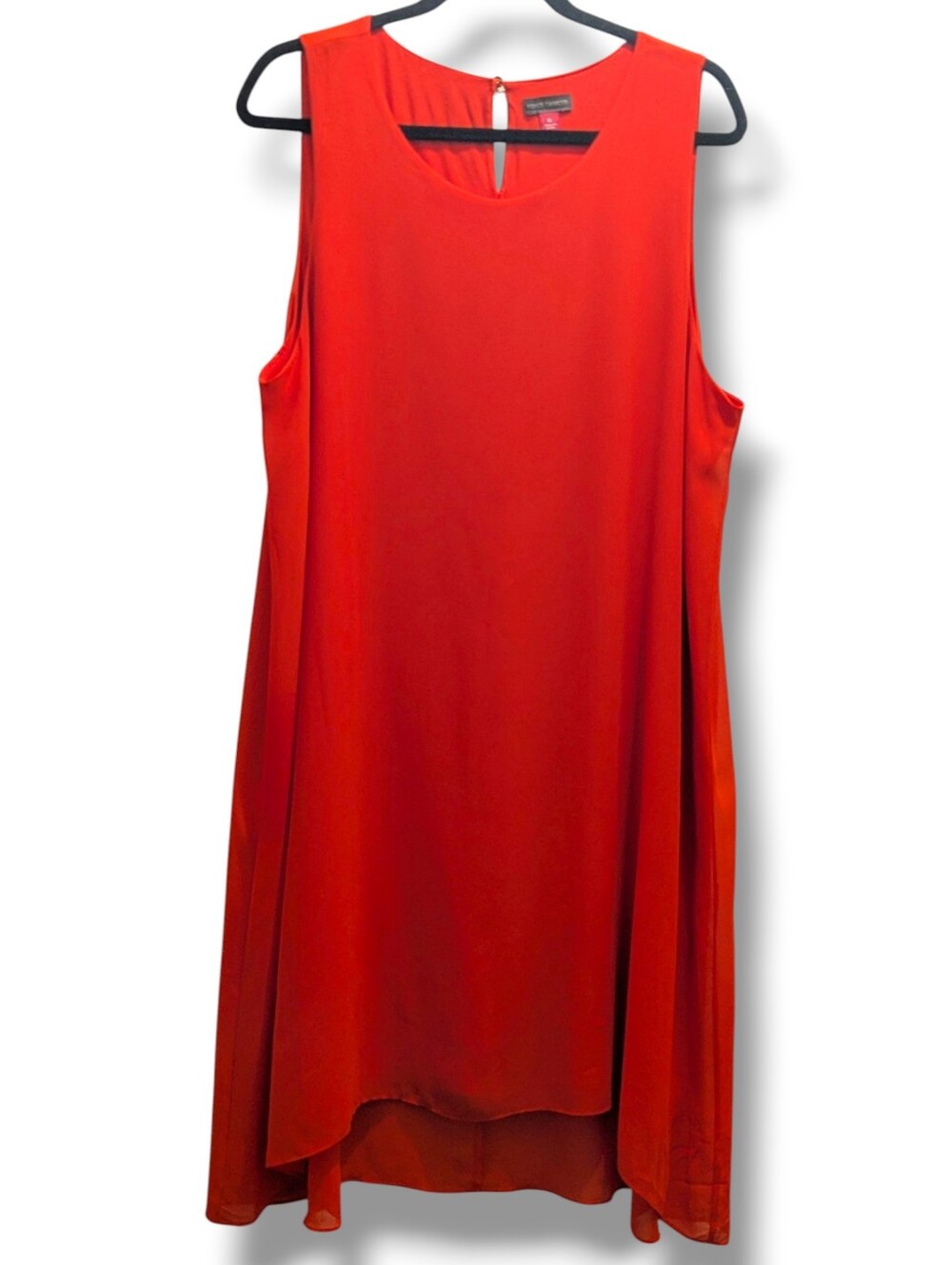 Vince Camuto Lobster Red Sleeveless High-Low Shift Dress- XL